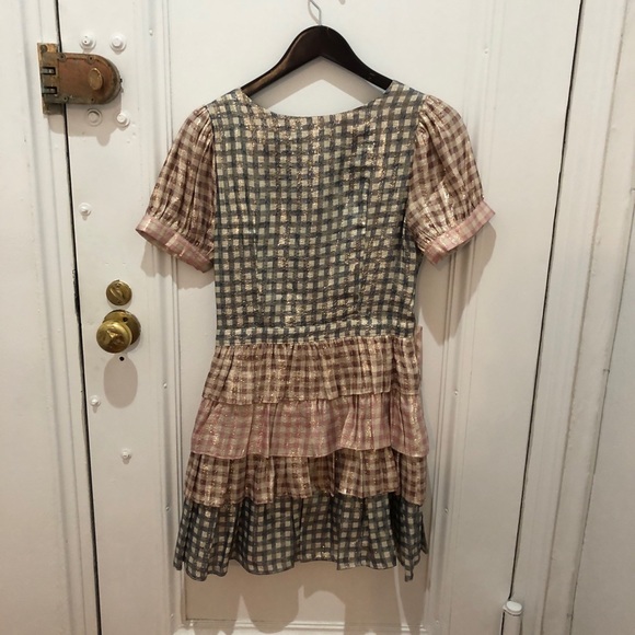 LoveShackFancy Lucinda Metallic Gingham Dress - Picture 8 of 8